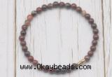 CGB7267 4mm tiny brecciated jasper beaded meditation yoga bracelets