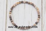 CGB7270 4mm tiny Australian zebra jasper beaded meditation yoga bracelets