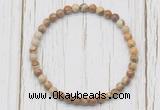 CGB7271 4mm tiny picture jasper beaded meditation yoga bracelets