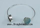 CGB728 15mm coin druzy agate gemstone bangles wholesale