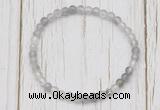 CGB7288 4mm tiny cloudy quartz beaded meditation yoga bracelets