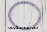 CGB7291 4mm tiny light amethyst beaded meditation yoga bracelets