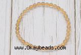 CGB7298 4mm tiny citrine beaded meditation yoga bracelets