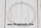 CGB7300 4mm tiny white moonstone beaded meditation yoga bracelets