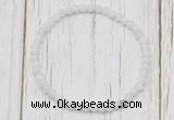 CGB7301 4mm tiny white moonstone beaded meditation yoga bracelets