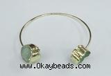 CGB734 15mm coin druzy agate gemstone bangles wholesale