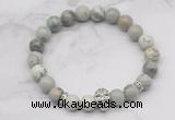 CGB7373 8mm greeting pine jasper bracelet with skull for men or women