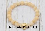 CGB7382 8mm honey jade bracelet with tiger head for men or women