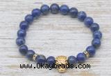 CGB7418 8mm lapis lazuli bracelet with tiger head for men or women