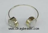 CGB742 20mm coin druzy agate gemstone bangles wholesale