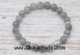 CGB7424 8mm labradorite bracelet with buddha for men or women