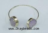 CGB743 20mm coin druzy agate gemstone bangles wholesale