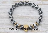 CGB7433 8mm Tibetan agate bracelet with tiger head for men or women