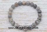 CGB7458 8mm silver needle agate bracelet with lion head for men or women