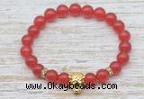 CGB7476 8mm candy jade bracelet with tiger head for men or women