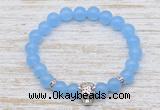 CGB7478 8mm candy jade bracelet with tiger head for men or women