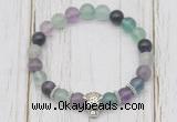 CGB7503 8mm fluorite bracelet with tiger head for men or women