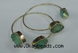 CGB751 13*18mm - 15*20mm teardrop druzy agate gemstone bangles