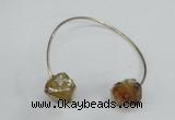 CGB770 13*18mm - 15*20mm faceted nuggets citrine gemstone bangles