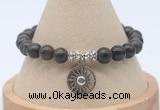 CGB7760 8mm coffee jasper bead with luckly charm bracelets