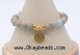 CGB7774 8mm serpentine jasper bead with luckly charm bracelets