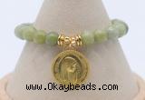 CGB7779 8mm China jade bead with luckly charm bracelets