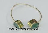 CGB780 13*18mm - 15*20mm freeform druzy agate gemstone bangles