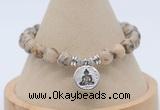 CGB7800 8mm feldspar bead with luckly charm bracelets wholesale