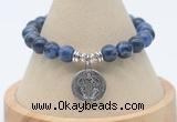 CGB7816 8mm sodalite bead with luckly charm bracelets wholesale