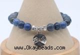 CGB7817 8mm dumortierite bead with luckly charm bracelets