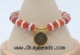 CGB7832 8mm Tibetan agate bead with luckly charm bracelets