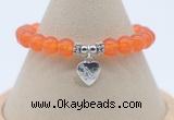 CGB7875 8mm candy jade bead with luckly charm bracelets whoesale