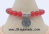 CGB7876 8mm candy jade bead with luckly charm bracelets whoesale