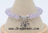 CGB7888 8mm lavender amethyst bead with luckly charm bracelets