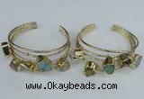 CGB790 12*16mm - 13*18mm freeform druzy agate gemstone bangles