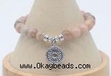 CGB7907 8mm sunstone bead with luckly charm bracelets wholesale