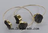 CGB798 18mm - 20mm coin druzy agate gemstone bangles wholesale