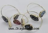 CGB801 13*18mm - 20*25mm freeform druzy agate gemstone bangles