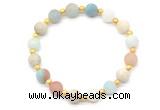 CGB8241 8mm matte amazonite beaded stretchy bracelets wholesale