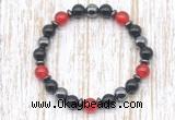 CGB8332 8mm candy jade, black onyx & hematite energy bracelet