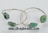 CGB837 13*15mm - 15*20mm freeform druzy agate gemstone bangles