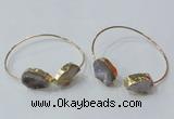 CGB840 15*20mm - 18*25mm freeform druzy agate gemstone bangles