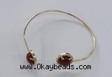 CGB850 10mm flat round agate gemstone bangles wholesale