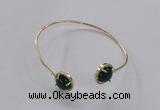 CGB853 10mm flat round agate gemstone bangles wholesale