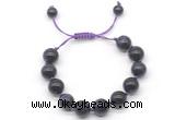 CGB8636 12mm round purple tiger eye adjustable macrame bracelets