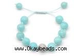 CGB8642 12mm round amazonite adjustable macrame bracelets