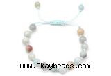 CGB8653 8mm,10mm round amazonite adjustable macrame bracelets