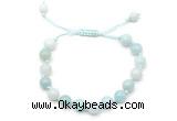 CGB8654 8mm,10mm round amazonite adjustable macrame bracelets