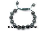 CGB8694 8mm,10mm round kambaba jasper adjustable macrame bracelets