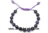 CGB8732 8mm,10mm round purple tiger eye adjustable macrame bracelets